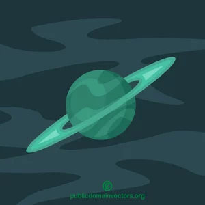 Planet Saturn vector graphics
