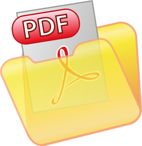 Salvar como PDF ícone vector clip-art
