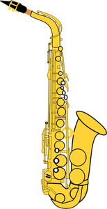Kultainen saksofonivektorikuva