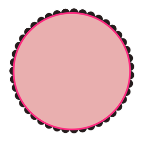 Pink round frame
