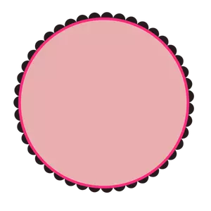 Roze ronde frame