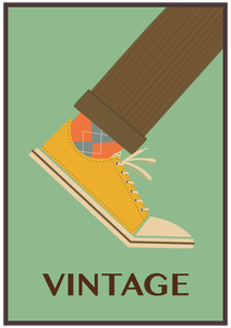 Vintage ayakkabı vektör görüntü