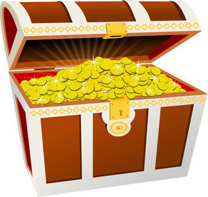 Treasure chest vector graphics