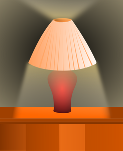 Shaded lamp