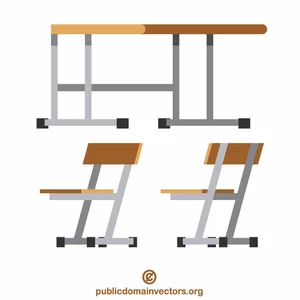 Meja dan kursi sekolah