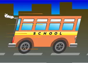 Immagine vettoriale scuolabus