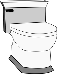 Vector tekening van toilet met flusher