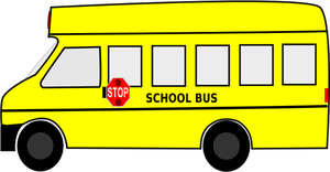 Yellow school bus vector graphics