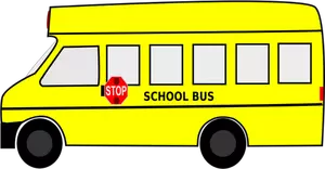 Gráficos de vetor de ônibus escolar amarelo