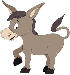 Cartoon smiling donkey