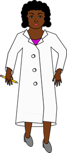 Om de ştiinţă de sex feminin afro-american vector imagine