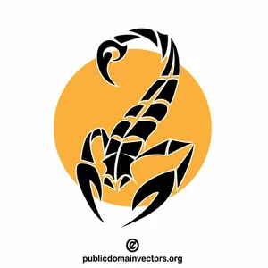 Design del logo della silhouette dello scorpione