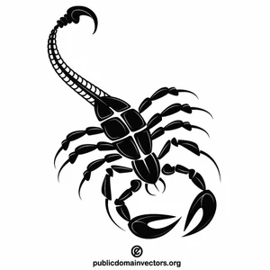Scorpion stencil vector art