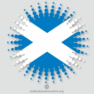 Efeito halftone da bandeira escocesa