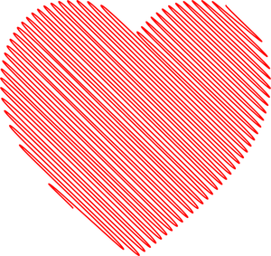 Scribbled heart vector image