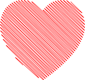 Scribbled hart vector afbeelding