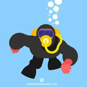 Scuba diver under water