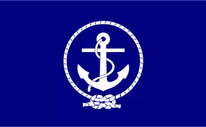 Laut Pramuka bendera vektor