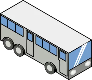 Izometrické autobus vektorové ilustrace