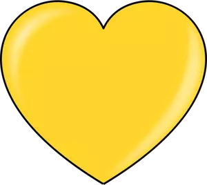 Illustrazione di vettore del cuore dell'oro