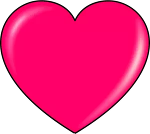 Immagine di vettore di cuore rosa riflettente