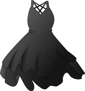 Zwarte jurk vector afbeelding