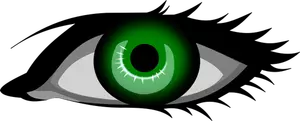 Vector de la imagen del ojo verde oscuro