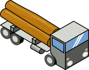 Vector clip art of flat bed truck
