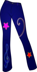 Blue jeans met patroon vector afbeelding