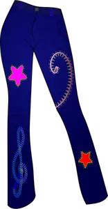 Modré džíny s vzorkem vektorový obrázek