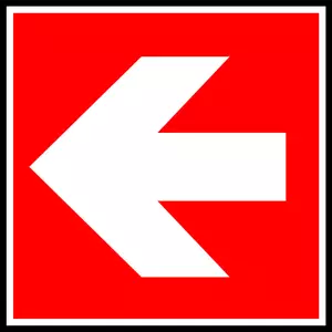 Immagine vettoriale dell'etichetta di uscita direzione sinistra segno