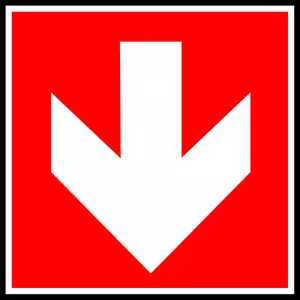 Ilustração em vetor de saída direção sinal etiqueta
