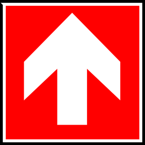 Vector de la imagen de la etiqueta de señal de salida dirección