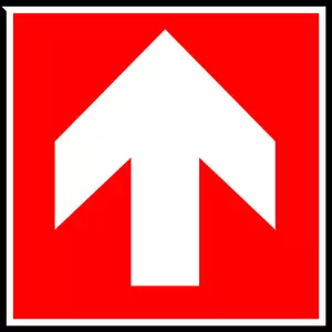 Vector image of exit direction sign label