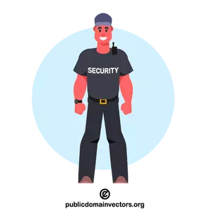 Smiling security guard