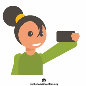 Girl making selfie picture