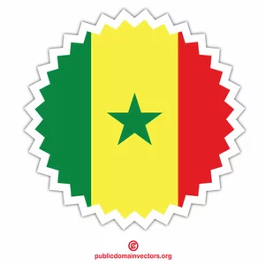 Pegatina de bandera de Senegal