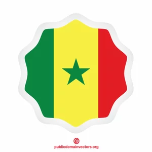 Senegal flaga etykieta