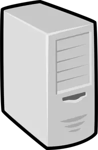 computer unit with thick black border vector clip art