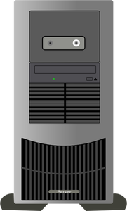 Computer tower with stand vector clip art