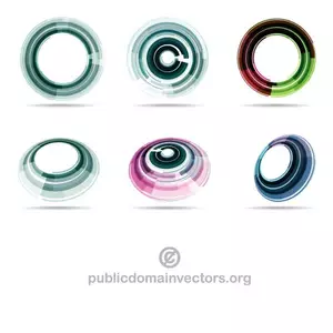 Abstract round vector elements