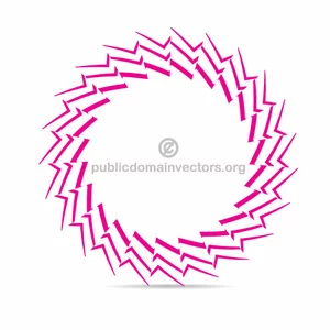 Forma di logo vettoriale rosa