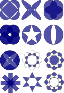 Blue shapes