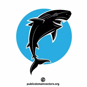 Ilustração vetorial de tubarão