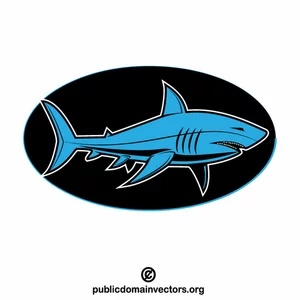 Modrý žralok klipart