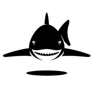 Shark predator silhouette