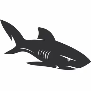 White shark silhouette