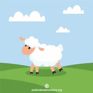Clip art de dessin animé de mouton