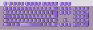 Lila Tastatur-Vektor-Bild