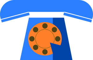 Blue phone vector icon